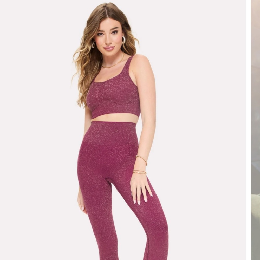 NWT YITTY Nearly Naked Luxe Shapewear Midi Bra & Booty Lift Legging set …